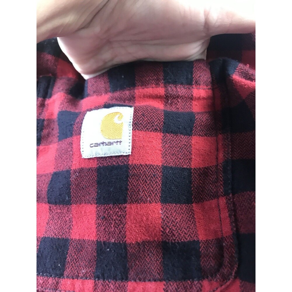 Carhartt Red Black Check Rugged Flex Loose Fit Fl… - image 3
